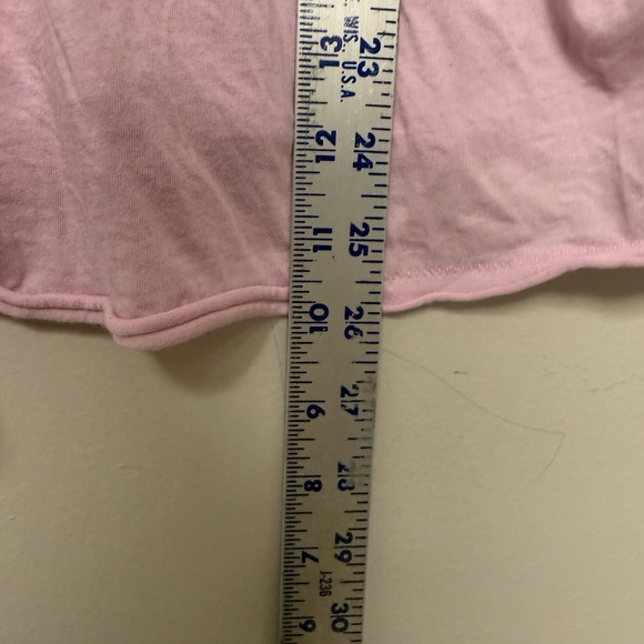 Maeve Anthropologie Pink Ruffle Sleeve V Neck T-Shirt Top - Picture 3 of 6